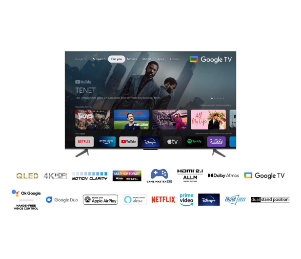 TCL 75C645 75" QLED 4K Google TV Dolby Vision Atmos HDMI 2.1 - 1134658 - zdjęcie 11